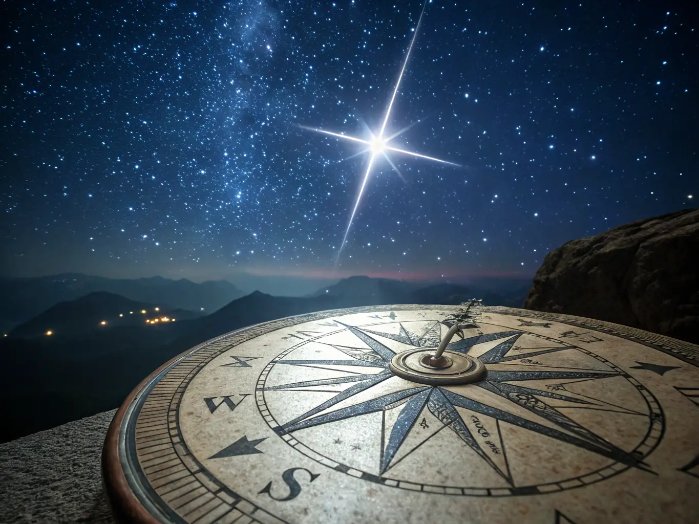 A close-up shot of a compass pointing towards a specific direction, symbolizing guidance and clarity. The compass is set against a blurred background of a map, representing the client's unique journey and goals.